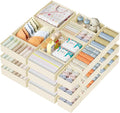DIMJ Drawer Organizer Clothes 20 Pack - Foldable Baby Organizers and Storage & Dresser Organizer for Bedroom, Closet - Nursery Organization Dresser Dividers for underwear, Sock,Bra, Belt, Tie, Beige-Ruum Studio Home