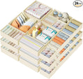 DIMJ Drawer Organizer Clothes 24 Pack - Foldable Baby Organizers and Storage & Dresser Organizer for Bedroom, Closet - Nursery Organization Dresser Dividers for underwear, Sock,Bra, Belt, Tie-Ruum Studio Home