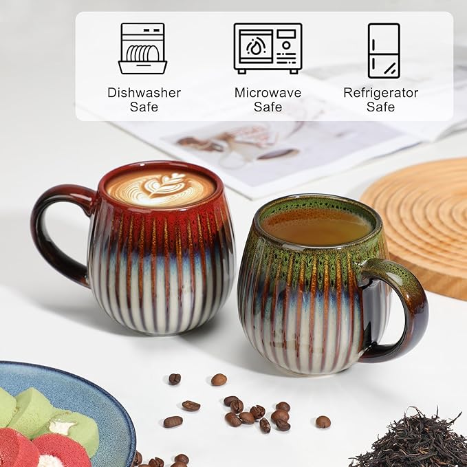 CosyCorner Ceramic Coffee Mug, 17 oz Large Coffee Cups for Home and Office, Ceramic Cup for Coffee & Tea（A）-Ruum Studio Home