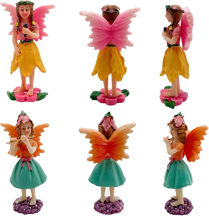 Fairies Set of 10 Pcs Miniature Garden Figurines - Outdoor Decor Art for Fall Winter, Outdoor Statue for Patio, Lawn, Yard Decoration-Ruum Studio Home