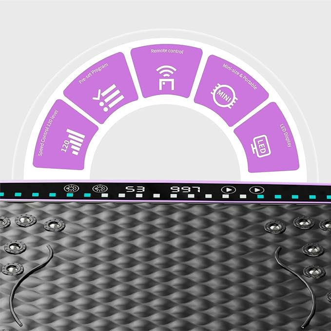 Vibration Plate Fitness Platform Whole Body Exercise Machine with 120 Speed Levels, Lymphatic Drainage, Fat Burning, and Weight Loss, Perfect for Women, Men, and Home Gym Exercise-Ruum Studio Home