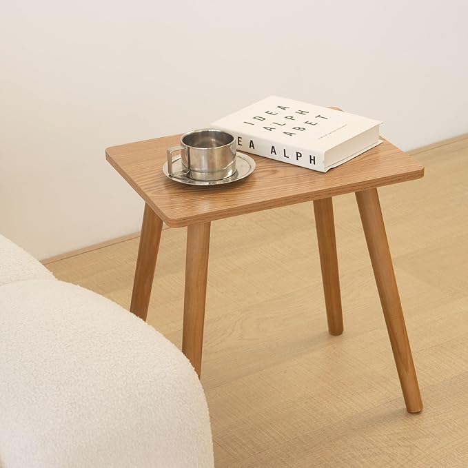 AWASEN Mid Century Modern Side Table, Small End for Living Room Bedroom Office Small Spaces, Modern Side Table Nightstand with Solid Wood, Easy Assembly, (Brown)-Ruum Studio Home