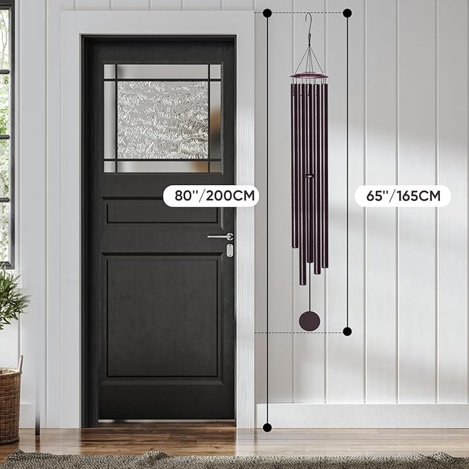 Large Wind Chimes for Outside Deep Tone, 65" Deep Tone Wind Chimes for Outside Porch Garden Patio Balcony Memorial Room Decor, Memorial Sympathy Gift for Loss of Loved One-Ruum Studio Home