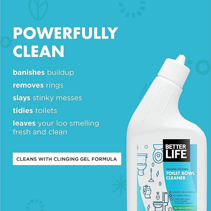 Better Life Natural Toilet Bowl Cleaner, Tea Tree & Peppermint Scent, 24 Fl Oz (Pack of 2)-Ruum Studio Home