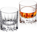 KAMMAK Crystal Whiskey Glasses Set of 2, Handcrafted 7.78oz Old Fashioned Glasses Stemless, Luxury Hand Blown Cocktail Glasses, Scotch Cup for Women, Men Gift for Bourbon Barware, Home Bar-Ruum Studio Home