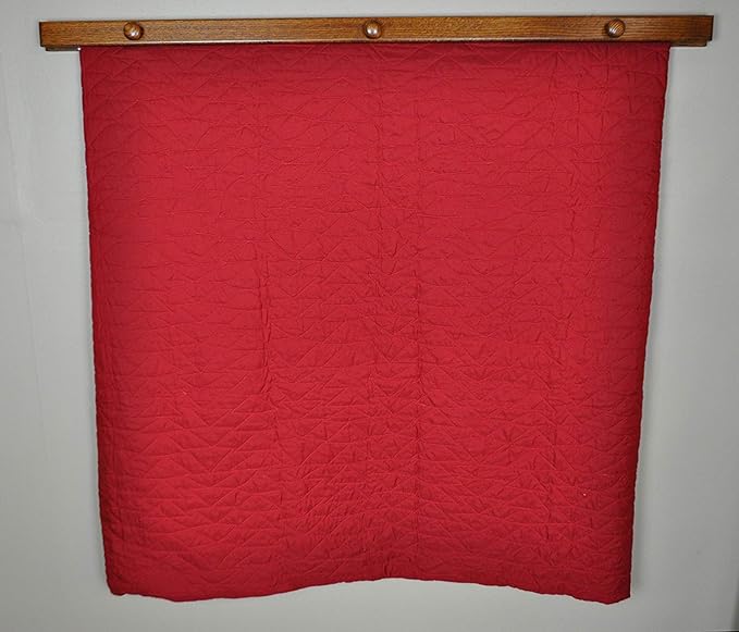 RRD Quilt Hanger for Wall for Display (72") Amish Made Wooden Quilt Rack Wall Mount - Rustic Tapestry Quilt Wall Hangers (Maple Wood, Natural Stain, 72" Long)-Ruum Studio Home
