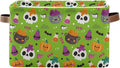 Storage Basket Bin Halloween Horror Pumpkin Organizer Basket Collapsible Shelf Basket Cube with handle for Nursery Bedroom Bathroom-Ruum Studio Home