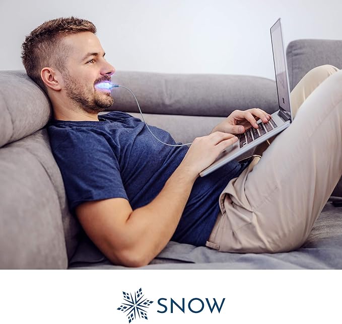 Snow Teeth Whitening Kit - Snow Teeth Whitening Serum and LED Mouthpiece Whitener, Formulated with Hydroxyapatite, Good for 6 Months - Wired Kit with 3 Wands-Ruum Studio Home