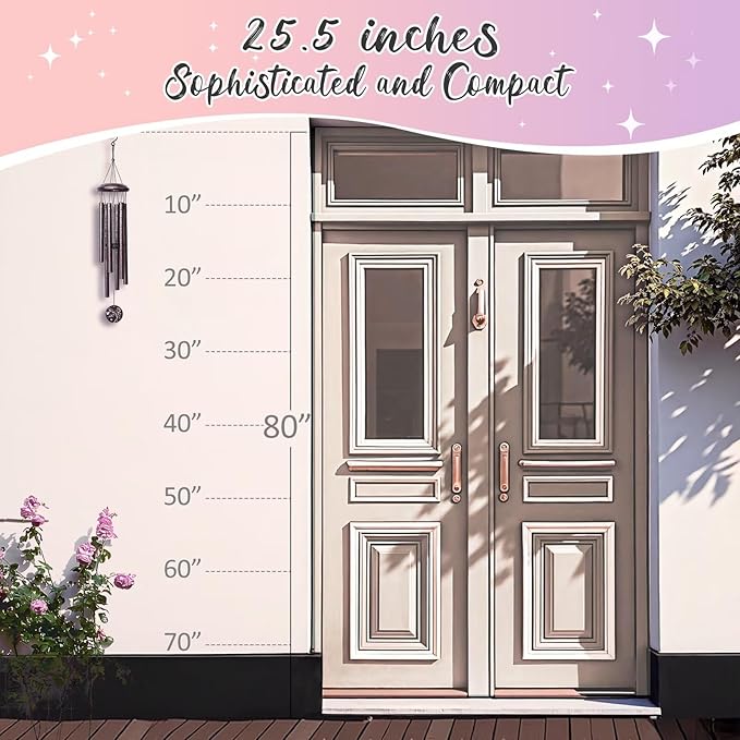 Gifts for Nana, 25''Wind Chimes, Birthday Gift for Nana from Grandkids, Mothers Day, Thanksgiving, Christmas Day Gifts Ideas for Love Reminder-Ruum Studio Home