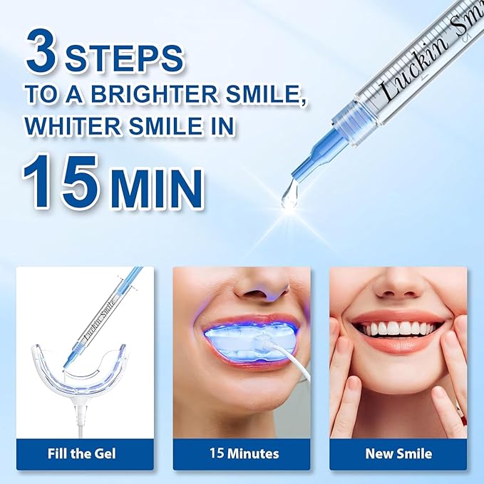 LUCKIN SMILE 10pcs Teeth Whitening Gel Refill with 35% Carbamide Peroxide Suitable for Sensitive Teeth Whitening, Teeth Whiteners Used in Conjunction with Teeth Whitening Kits-Ruum Studio Home