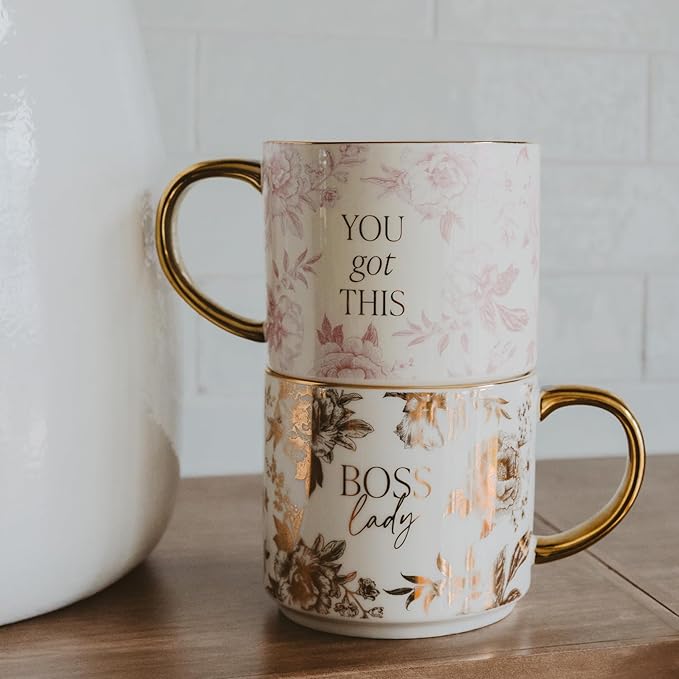 Sweet Water Decor You Got This Gold Handle Coffee Mugs - 17oz Cute Coffee Mugs for Hot & Cold Drinks - Spring Home Decor and Gift - Ideal Tea & Espresso Cups-Ruum Studio Home