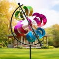 Wind Spinner for Garden and Yard - Large Metal Kinetic Wind Sculpture for Outdoor Decor (Moons)-Ruum Studio Home