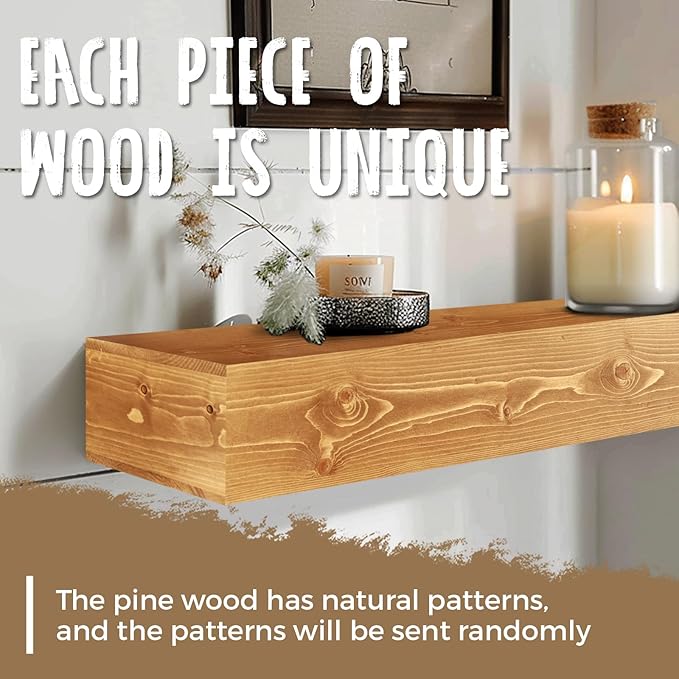 56x8x5 Fireplace Mantel - Handcrafted Rustic Solid Wood Wall Mounted Floating Shelf-Ruum Studio Home