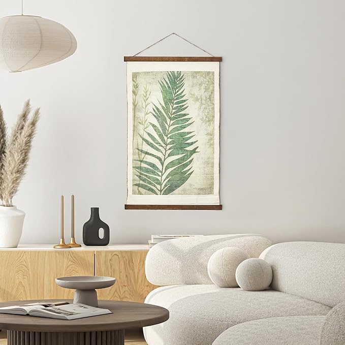 American Art Decor Leaf Wall Scroll Tapestry with Rope-Ruum Studio Home