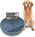 The Slowdown Bowl Silicone Slow Feeder for Dogs & Puppies, Slow Eating, Modern Lick Mat Design, Reduces Gulping, Fits 2.5 Cups 9.5” Across x 1.5” Tall, Mealtime Challenge, Large-Ocean-Ruum Studio Home