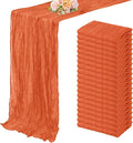 Orange Cheesecloth Table Runner 20 Pack 10FT Boho Fabric Rustic Cheese Cloth Table Runner for Wedding 20 x 120 Inch Long Bridal Shower Baby Shower Gauze Sheer Birthday Party Table Decorations-Ruum Studio Home