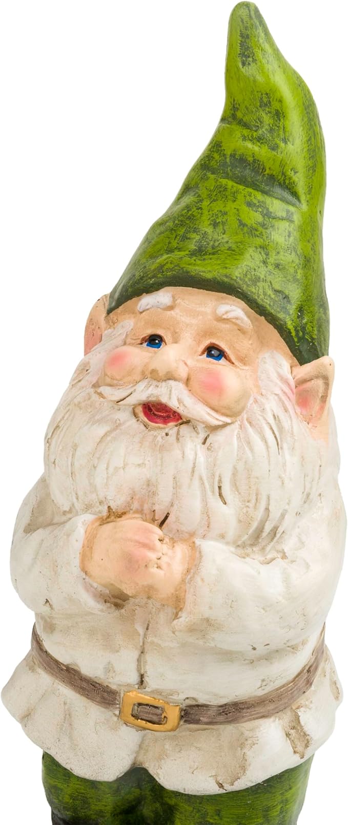 Alpine Corporation - 12" Tall Outdoor Garden Gnome Yard Statue Decoration – Playful Resin Gnome with Earthtone Colors - Durable, Weatherproof Lawn Sculpture for Patio, Deck, Yard-Ruum Studio Home