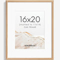 16x20 Picture Frame Natural Solid Oak Photo Frames with 11x14 Removable Mat Wall Hanging Large Handcrafted Frame with HD Plexiglass Wall and Tabletop Display Large Poster Frame-Ruum Studio Home