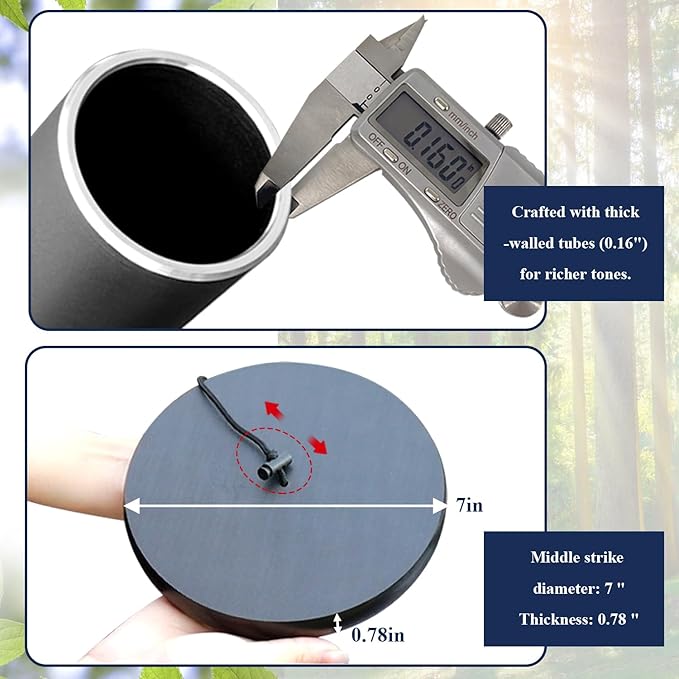 ASTARIN 78 Inch Wind Chimes for Outside with 6 Tubes Tuned Relaxing Melody, Extra Large Wind Chimes Outdoor Deep Tone for Patio, Backyard, Garden, and Outdoor Decor,Black-Ruum Studio Home