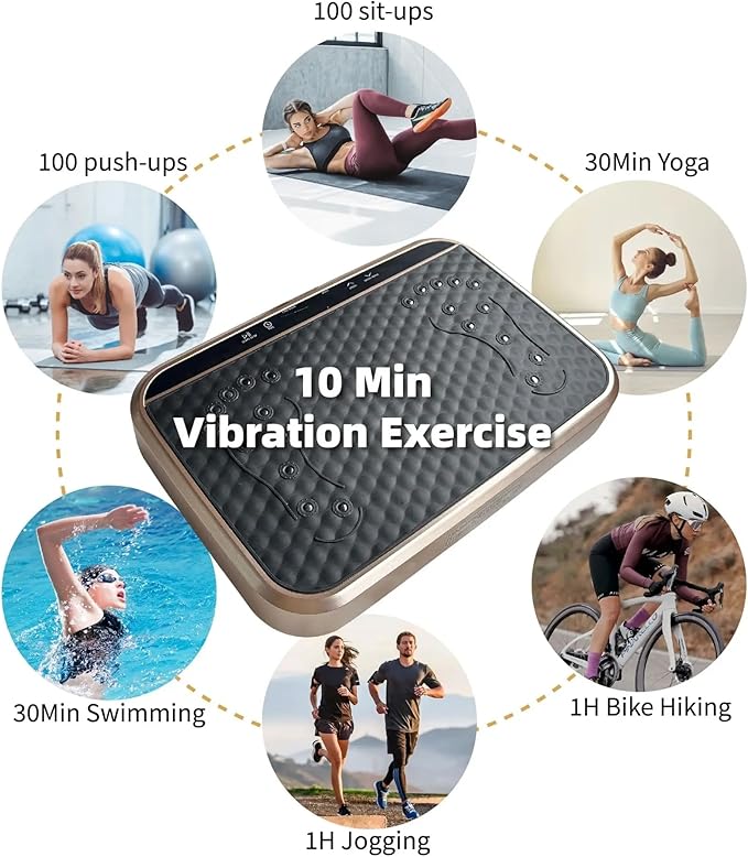 Vibration Plate Fitness Platform Whole Body Exercise Machine with 120 Speed Levels, Lymphatic Drainage, Fat Burning, and Weight Loss, Perfect for Women, Men, and Home Gym Exercise-Ruum Studio Home