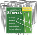 Landscape Staples Galvanized 6 Inch 120 Pcs, Metal Garden Stakes 1.6 Inch, Garden Staples for Lawn 11 Gauge-Ruum Studio Home