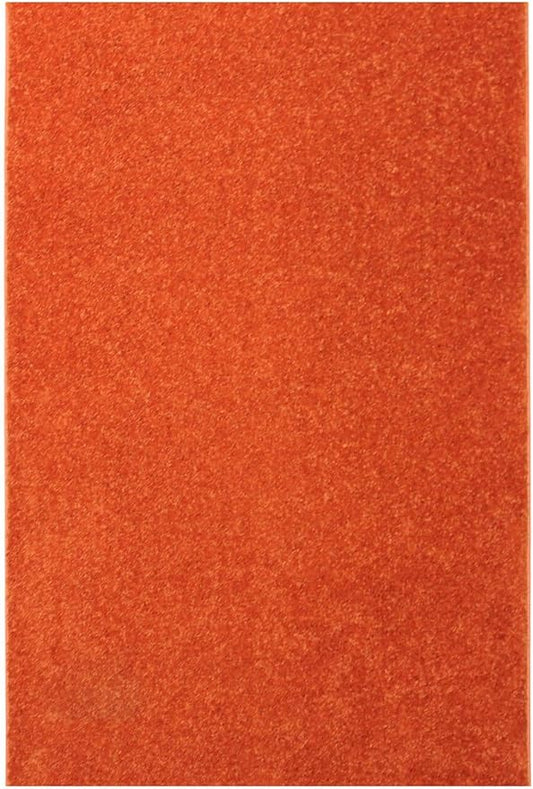 KOECKRITZ Soft and Colorful Kids Classroom Area Rugs (Passes Flammability Pill Test) Many Sizes and Bright Colors to Select from (8' x 8', Tangerine)-Ruum Studio Home