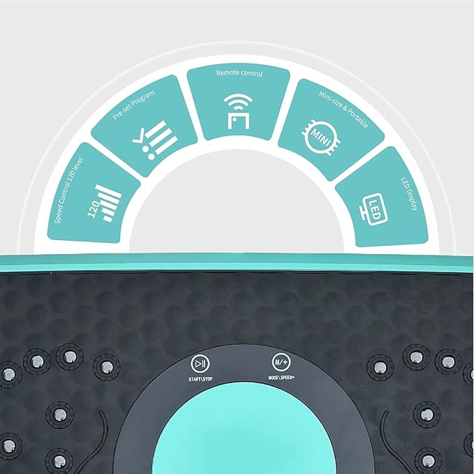 Vibration Plate Fitness Platform Whole Body Exercise Machine with 120 Speed Levels, Lymphatic Drainage, Fat Burning, and Weight Loss, Perfect for Women, Men, and Home Gym Exercise-Ruum Studio Home