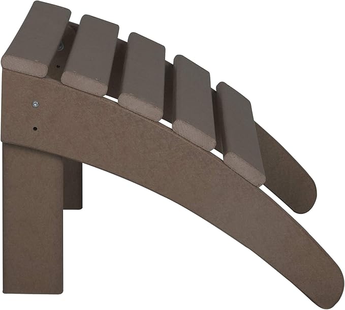 WestinTrends Outdoor Ottoman, Patio Adirondack Ottoman Foot Rest, All Weather Poly Lumber Folding Foot Stool for Adirondack Chair, Widely Used for Outside Porch Pool Lawn Backyard, Dark Brown-Ruum Studio Home