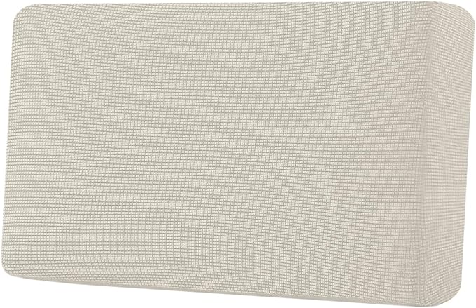 H.VERSAILTEX Super Stretch Individual Seat Cushion Covers Sofa Covers Couch Cushion Covers Slipcover Sets Thick Jacquard Textured Twill Fabric (1 Piece Loveseat Cushion Cover, Natural)-Ruum Studio Home
