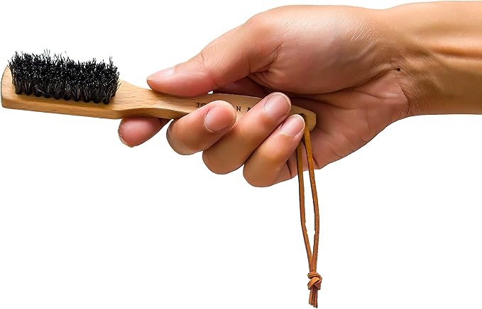 Premium Stain Removal Brush - Small Wood Stain Remover for Scrubbing Stains from Furniture, Fabric, Leather - Soft Bristle Cleaning Brush - Easy Grip Handle - Portable Clothing Stain Remover Brush-Ruum Studio Home