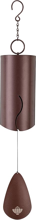 Regal Art & Gift Wind Bell for Outdoor and Garden Use | Decorative Hanging Bell with Soothing Chime Tones for Porch, Patio, Balcony, or Yard Décor | Steel & Plastic Construction | Burgundy | 38 Inch-Ruum Studio Home