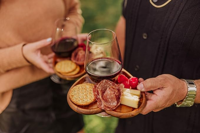 PICNIC TIME Toscana Heart-Shaped Wine Appetizer Trays-Ruum Studio Home