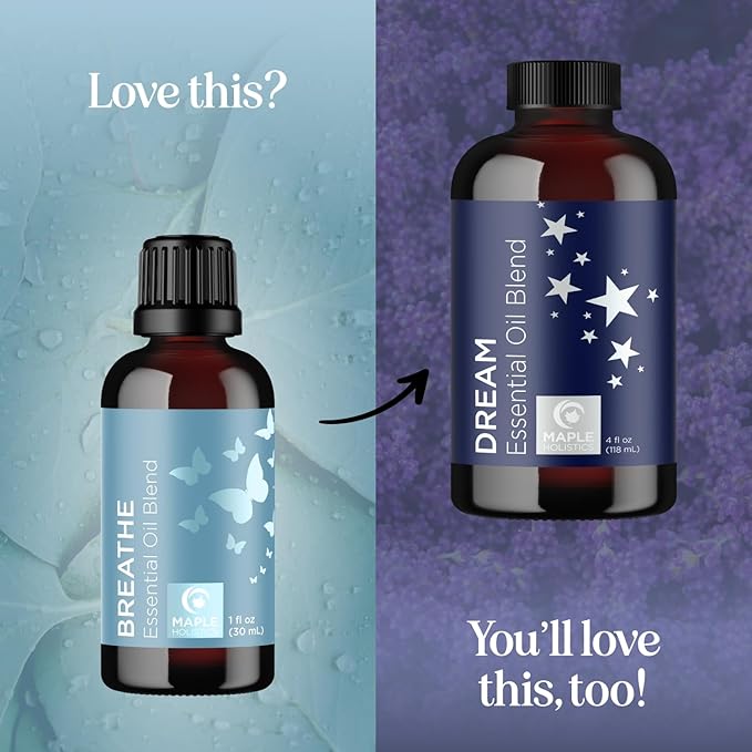 Breathe Essential Oil for Diffuser - Invigorating and Refreshing Breathe Essential Oil Blend with Eucalyptus Peppermint Tea Tree and Mint for Diffusers for Home and Shower Aromatherapy (1 Fl Oz)-Ruum Studio Home