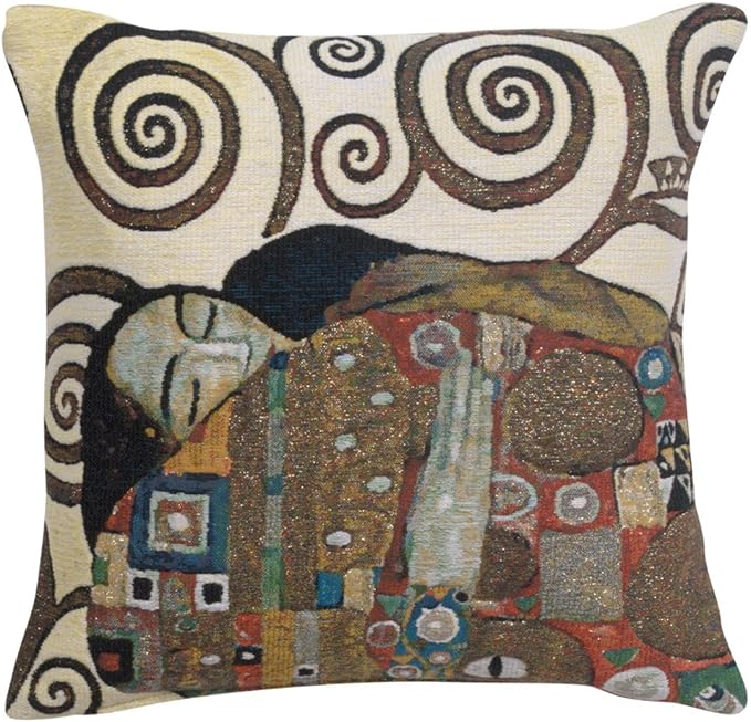 C Charlotte Home Furnishings Inc Lebensbaum Fulfillment Cushion Cover | Decorative Pillow Case with Pure Cotton | 17x17 Inch Cushion Cover for Living Room Couches and Sofas-Ruum Studio Home