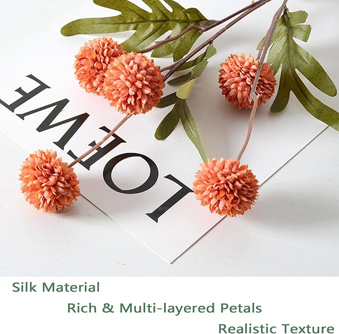 Faux Mixed Color Kiku Flower, 10 Stems with 5 Heads Each & 4 Branches Eucalyptus Stems, Artificial Small Mini Chrysanthemum Flowers for Aesthetic Room Decor, Floral Arrangements Centerpiece-Ruum Studio Home