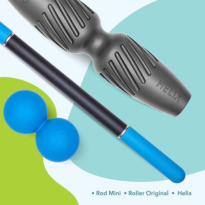 RAD Portable Travel Bundle – Compact Myofascial Release Massage Set, Travel-Friendly Muscle Recovery Tools - Includes Exercise Foam Roller, Massage Stick, and Peanut Ball-Ruum Studio Home