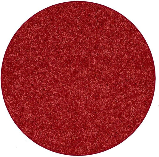 KOECKRITZ Soft and Colorful Kids Classroom Area Rugs (Passes Flammability Pill Test) Many Sizes and Bright Colors to Select from (11' Round, Fire Engine)-Ruum Studio Home