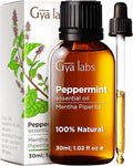 Gya Labs Peppermint Oil for Diffuser & Aromatherapy - 100% Pure Natural Peppermint Mint Essential Oils for Skin, Hair, DIY, Self-Care, Candle Making - Cooling, Minty Scent (1.02 Fl Oz)-Ruum Studio Home