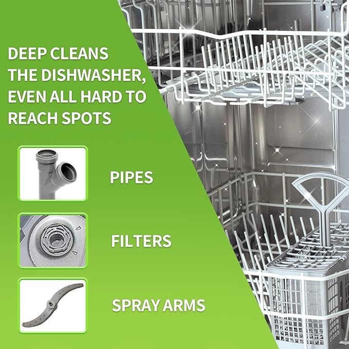 NATRUTH Dishwasher Cleaner And Deodorizer Tablets -30 Pack for Deep Cleaning, Deodorizing & Protecting, Prevents Buildup.Heavy Duty And Septic Safe.Clean Dish Washer For Limescale, Odor, Smell (Lemon)-Ruum Studio Home