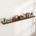 Floating Shelves for Wall, Large Wall Mounted Shelves with Invisible Brackets, Long Wood Floating Shelf for Living Room, Bedroom, Kitchen, (Brown, 72" W x 9" D x 1.5" H)-Ruum Studio Home