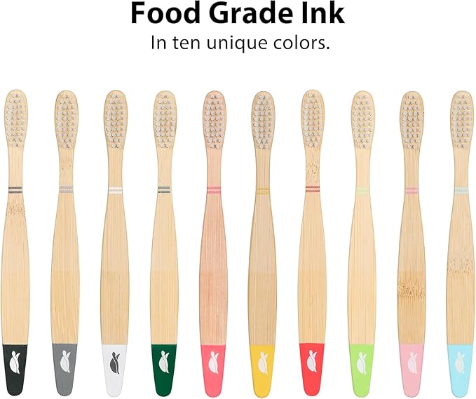 Sea Turtle Plant-Based Bristles, Soft Bamboo Toothbrushes, Individually Sealed for Kids (10 Pack)-Ruum Studio Home