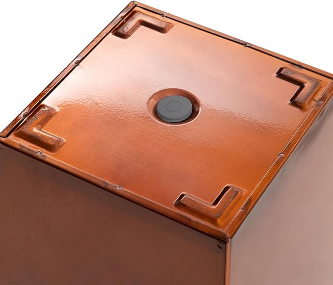 28in Tall Metal Copper Square Planter Galvanized Steel Metal Planters for Indoor/Patio Deck Garden Entrance Planter-Ruum Studio Home