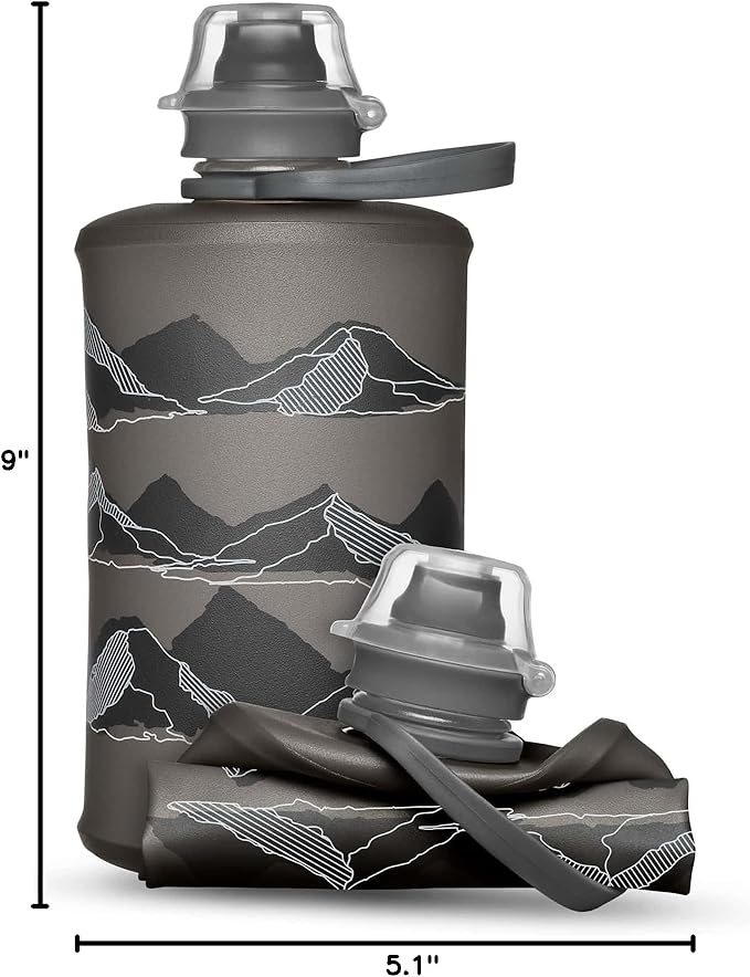 HydraPak Stow - Collapsible Backpacking Water Bottle (350ml, 500ml, 1L) - BPA Free, Ultra Light, Spill-Proof Twist Cap-Ruum Studio Home