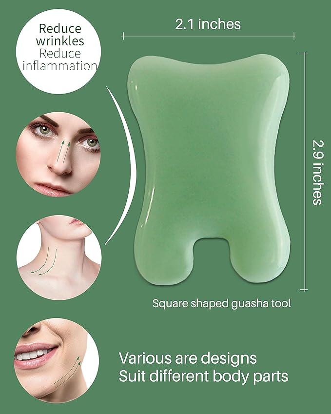 MoHern Gua Sha Massage Tools, 4 Pcs Multi-Shaped Gua Sha Tools for Face & Body-Ruum Studio Home