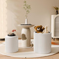 Ottoman with Storage Set of 2, Velvet Storage Ottoman, Upholstered Sponge Vanity Stool Support 300lbs, Multifunctional Coffee Table Foot Rest Ottomans for Living Room Bedroom, White-Ruum Studio Home