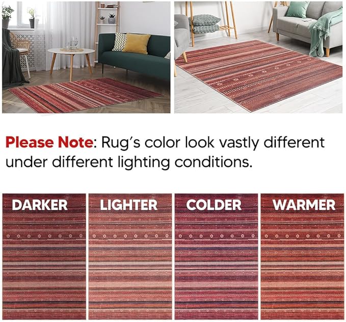 Keen Home Design 3x5 Rug - Machine Washable Entry Rug with Non-Slip Backing, Ideal for Enteryway, Kitchen, Bathroom, Laundry Room - Vintage, Easy Clean, Durable, Low Pile Rug - (3' x 5')-Ruum Studio Home