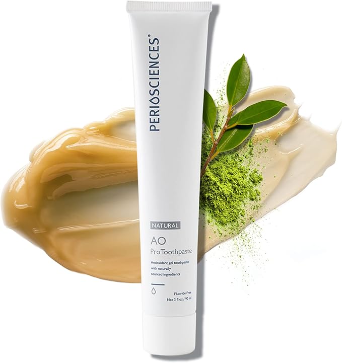 PerioSciences AO Pro Natural Toothpaste with Nano Hydroxyapatite, Remineralizing, Fluoride Free, SLS Free, Gluten Free 3 fl oz / 90ml-Ruum Studio Home