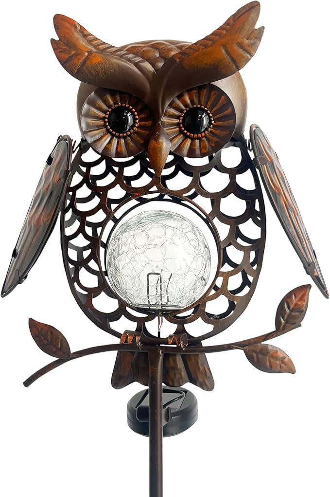 HONGLAND Solar Lights Outdoor Decor Waterproof, Solar Owl Garden Decorative Stake, Whimsical Gardening Gifts for Women Mom, Owl Outdoor Lights for Yard Patio Lawn Decor-Ruum Studio Home