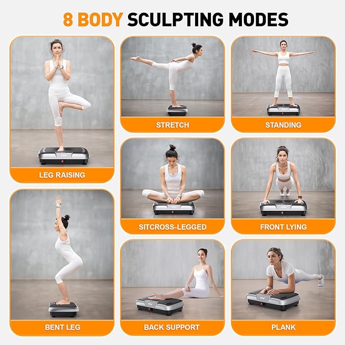 Vibration Plate Exercise Machine - 180 Speeds & 300 lb Capacity, Full Body Workout Vibration Platform with Remote Control for Lymphatic Drainage, Weight Loss & Toning-Ruum Studio Home