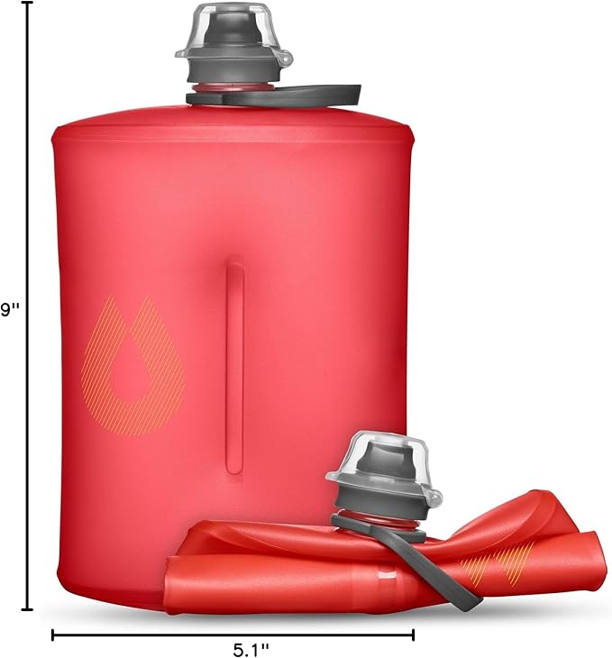 HydraPak Stow - Collapsible Backpacking Water Bottle (350ml, 500ml, 1L) - BPA Free, Ultra Light, Spill-Proof Twist Cap-Ruum Studio Home